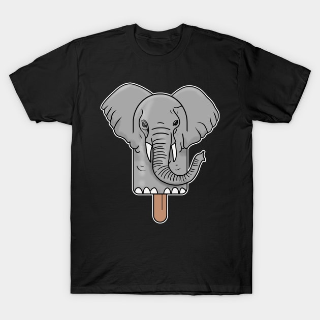 Animal Popsicle Elephant Ice Cream Summer Gift T-Shirt by Mesyo